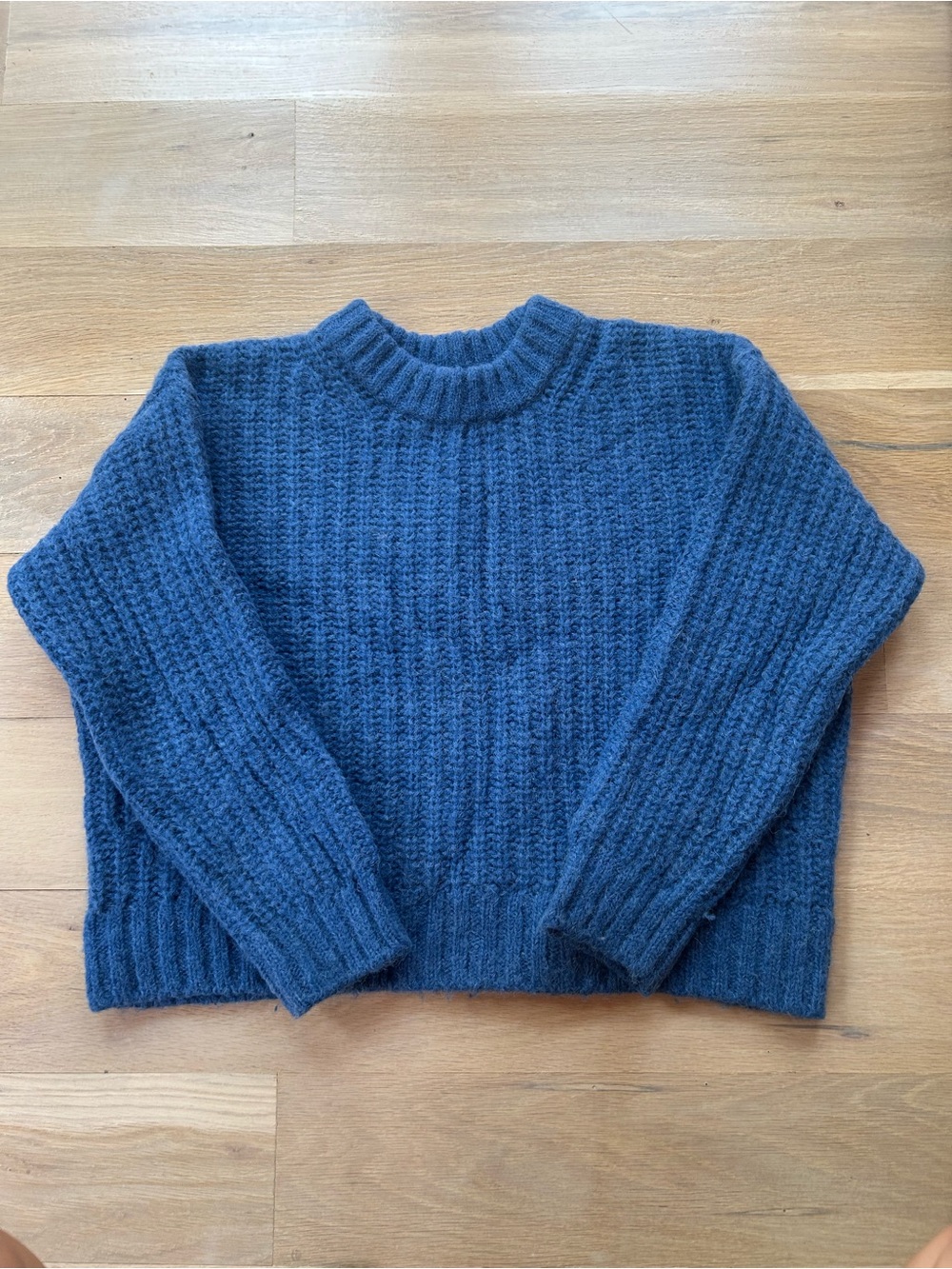 Sezane Jose Jumper in Azure Blue with Alpaca Wool Blend - Picture 1 of 5